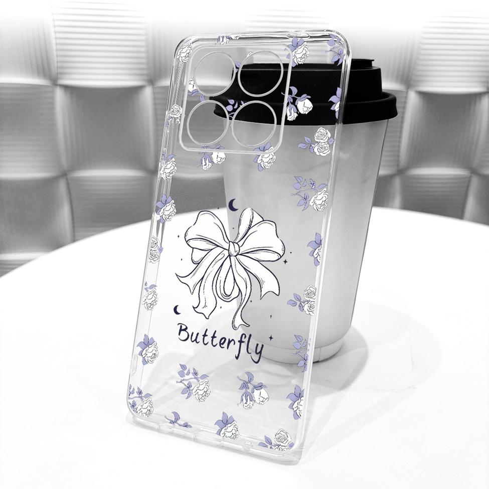 Transparent Casing For Xiaomi 14T Pro Case Cute Cat Luxury Fashion Butterfly Funny Cool Painted Cover 2407FPN8EG