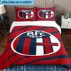 3PCS Football Bologna Bedding Set,Including 1pc Duvet Cover And 2pcs Pillowcases Perfect for Bedroom, Dormitory, Fan Christmas gift
