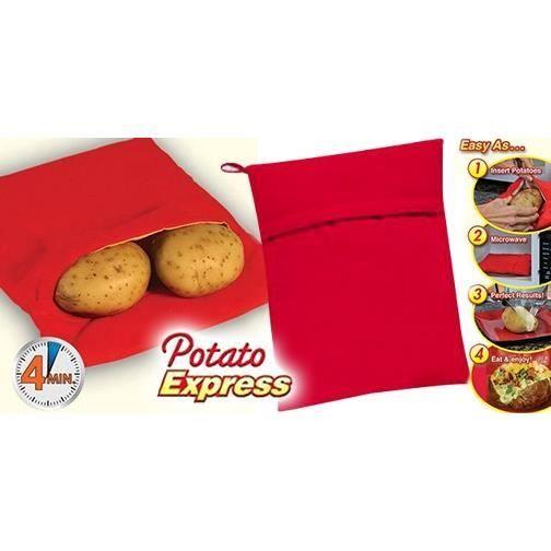 

Sac de cuisson - Potato Express - Housse de cuisson rapide - Cuisson parfaite - 4 minutes - Pommes de terre