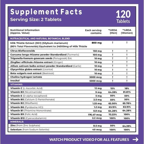 Carbamide Forte Leverstödskosttillskott med Mariatistel-extrakt 800mg (30:1) | Leveravgiftningstillskott 10 vegetabiliska tabletter (Paket om 3)