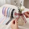 2.5cm Star Silk Ribbon Polyester Floral Bouquet Ribbon Creative Gifts Packaging Material