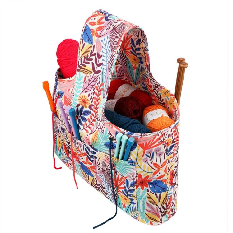 Bolsa de Armazenamento Criativa de Crochê Bolsa Tote para Lãs de Tricô Presente para Mãe Avó