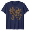 Octopus Japanese Calligraphy TTshirt Gyotaku Art Samurai Unisex Tee