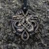 Vintage Viking Double Wolf Head Pendant Necklace Men's Jewelry Sweater Chain
