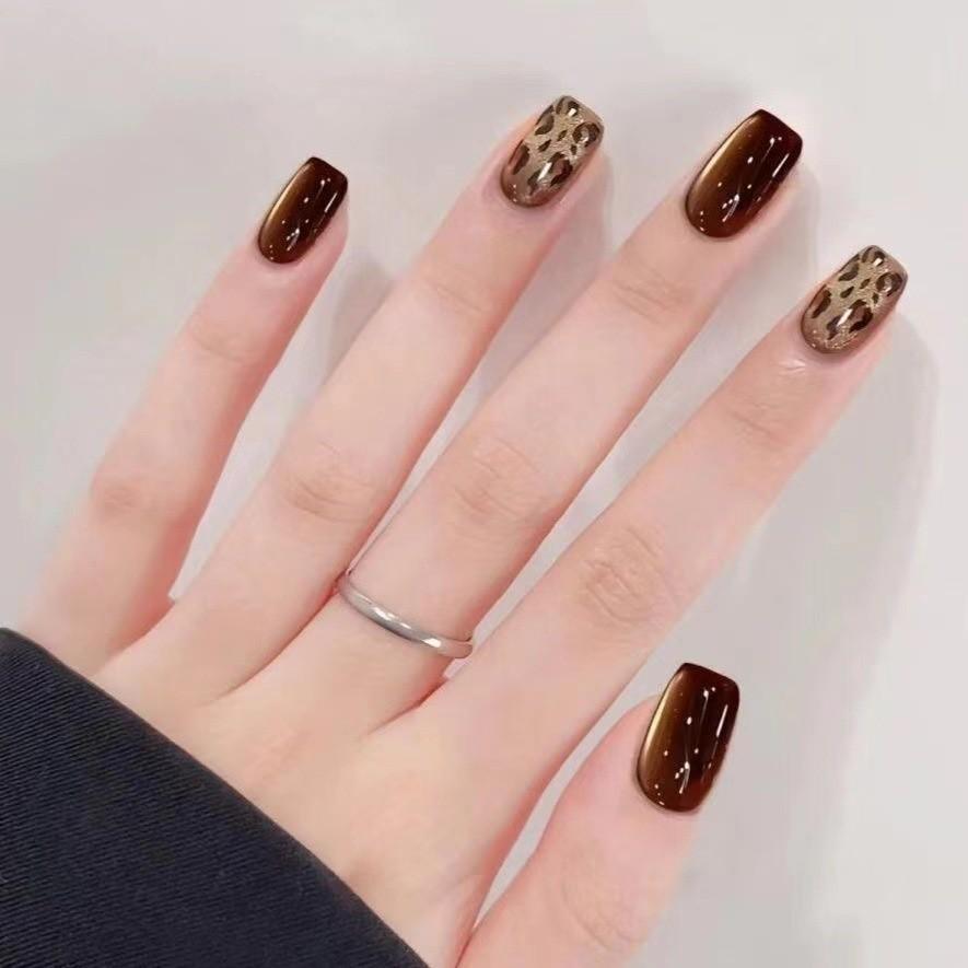 Nude Pink Gradient Cat Eye Whitening Aurora Nail Art Removable Stickers