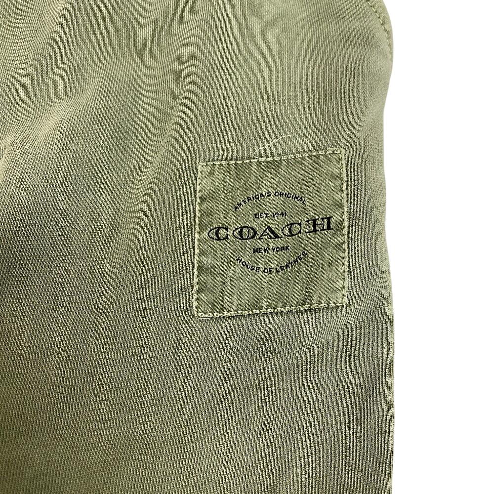 Coach CF818 Waist Rubber Cotton Drawstring Pants Pants Green Cotton Mens Used