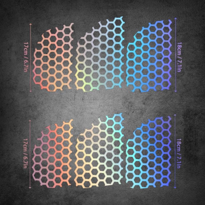 6PCS/Set Car Stickers Honeycomb Specific Creative Decoration For Ford Mustang 2015 2017 Rear Lamp Lights Auto Tuning Styling
