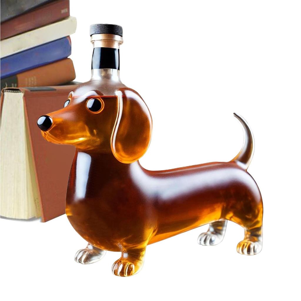 Dog Whiskey Bottle Funny Glass Collectible Novelty for Men Wine Glass Bottle Home Tasting Beer Bachelor Event Wedding Collector