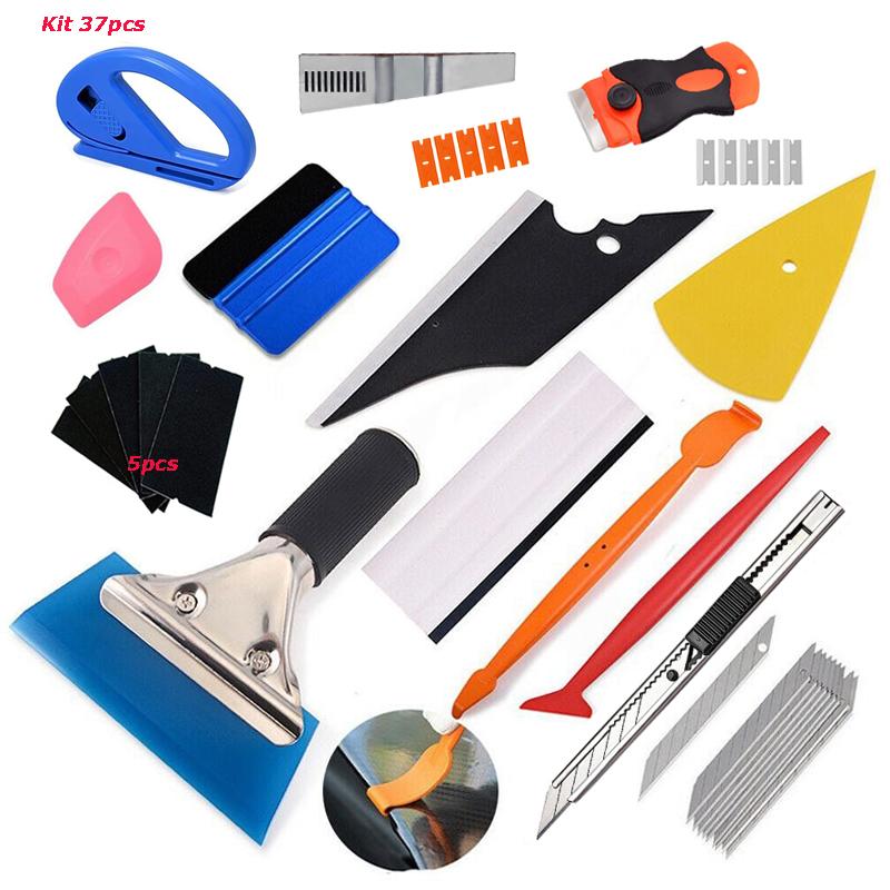 Vinyl Wraps Applicator Tool Kit Window Tint Film Rubber Squeegee Car Wrapping Tools Felt Squeegees Plastic Scraper Wrap Knife