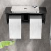 Doppel-Toilettenpapierhalter aus Edelstahl mit Ablagefach für das Handy