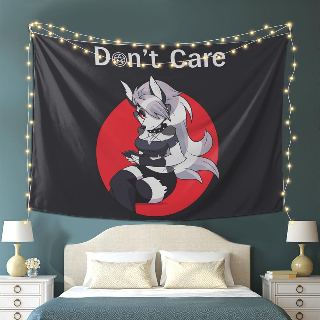 Loona Collage Helluva Boss Anime Tapestry Wall Hanging Aesthetic Home Decoration Tapestries for Living Room Bedroom