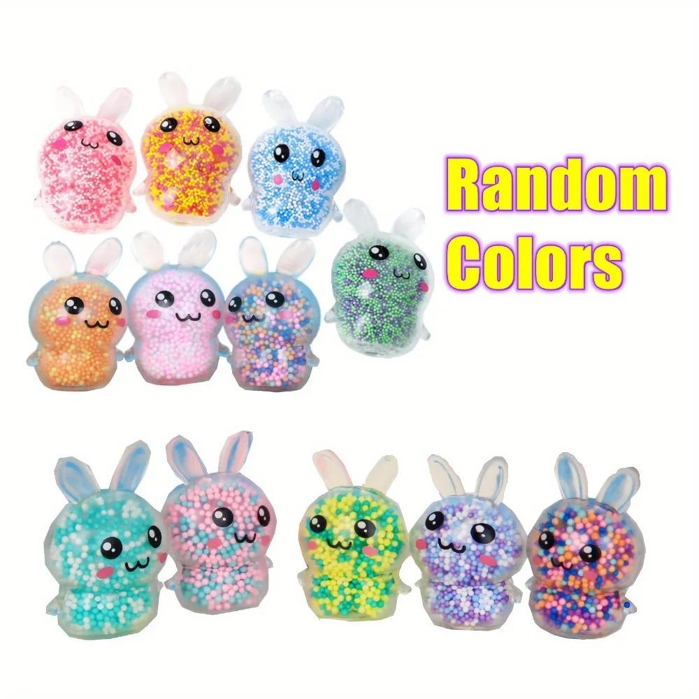 

Сквиш-игрушка Кролик, антистрессовый мячик, световая игрушка для снятия стресса, для девочек, детей, фиджет-игрушки, разноцветный кролик для наполнения пасхальной корзины