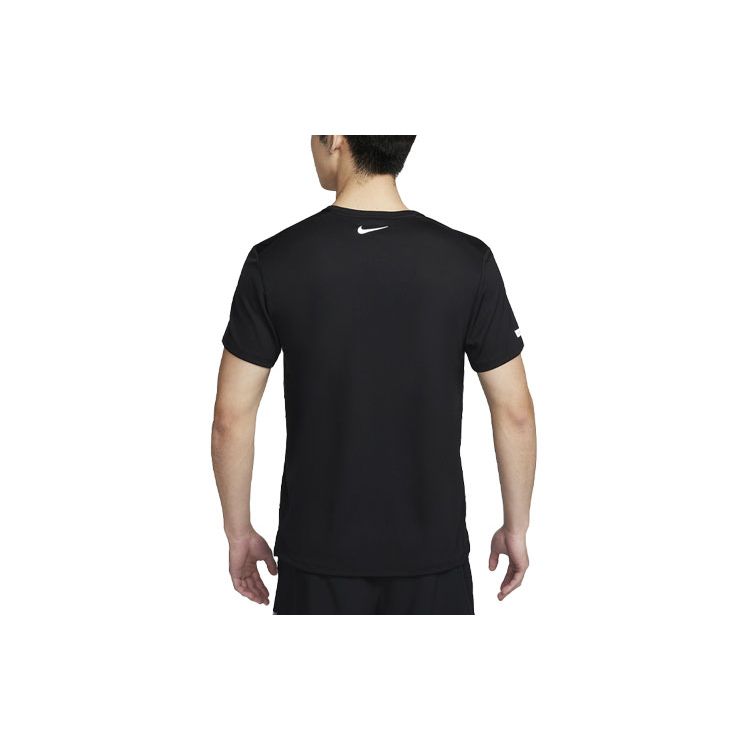 Nike T-shirt a maniche corte con stampa logo a righe da uomo Neri FN3052-010