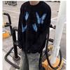 Unisex Butterfly Round Neck Sweater - Trendy, Soft & Fluffy Knit for Winter