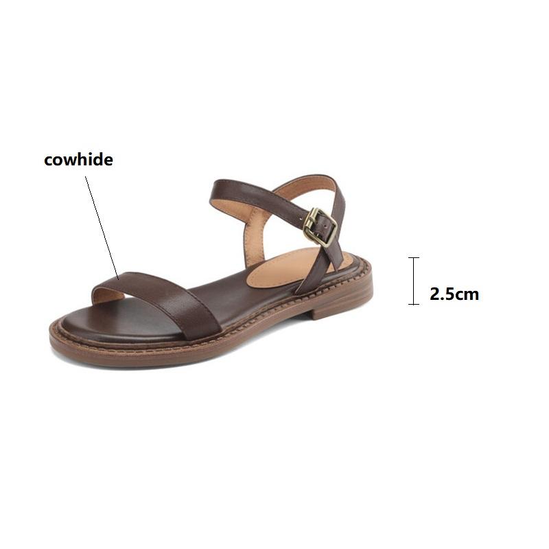 Fashion New Summer Sandals Women Shoes Open Toe Chunky Heels Sandals for Women Handmade Versatile Low Heel Sandals Shoes Zapatos Mujer