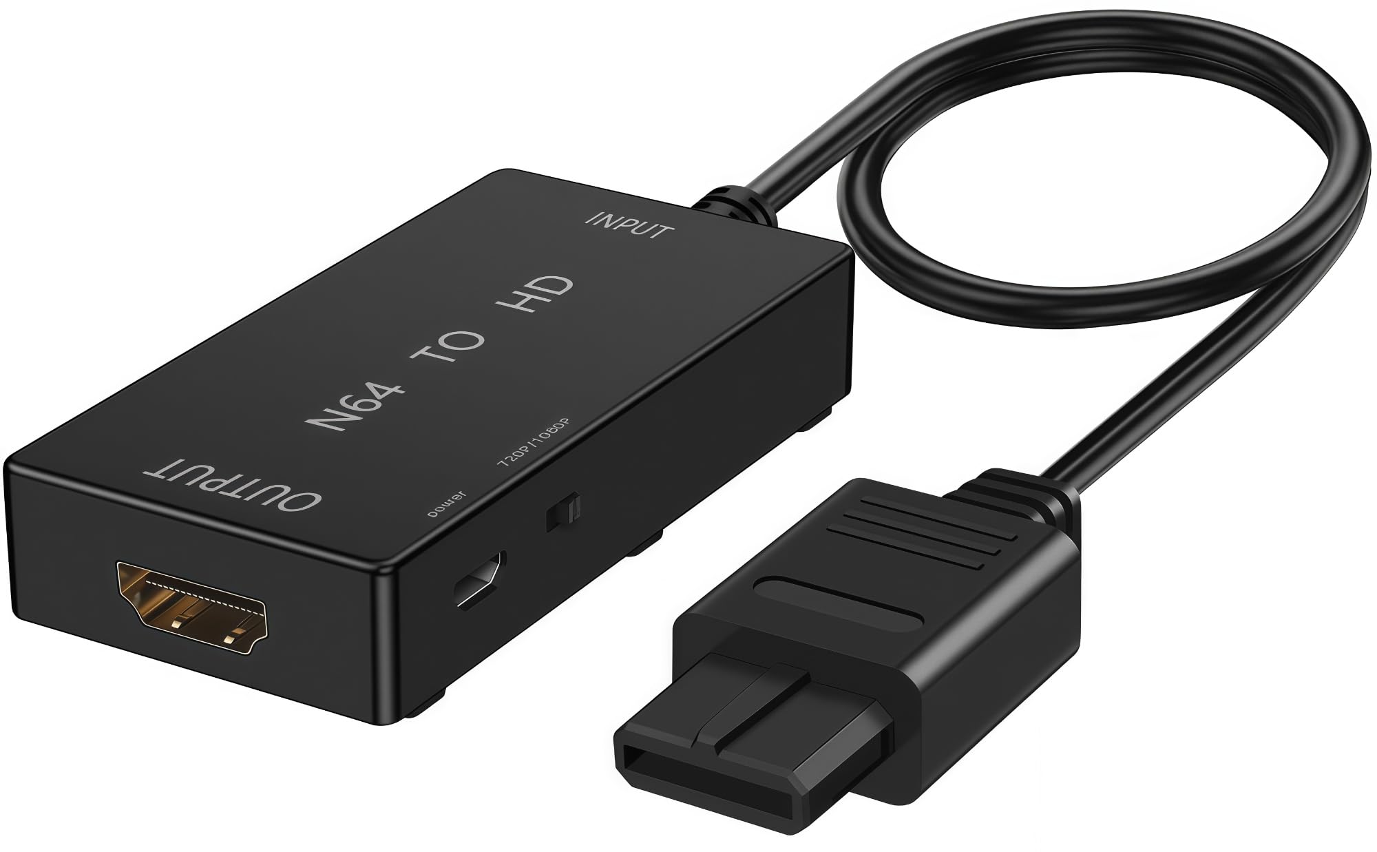 

MEEKI HDTV to HDMI Converter Cable for Supports 1080P Image HDMI Adapter for Cable SFC/N64/GameCube, Output, SFC/N64/GameCube (USB-Micro Included) чёрный