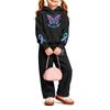Girls' Print Hoodie and Sweatpants Set, 2-Piece Outfit for Casual Wear