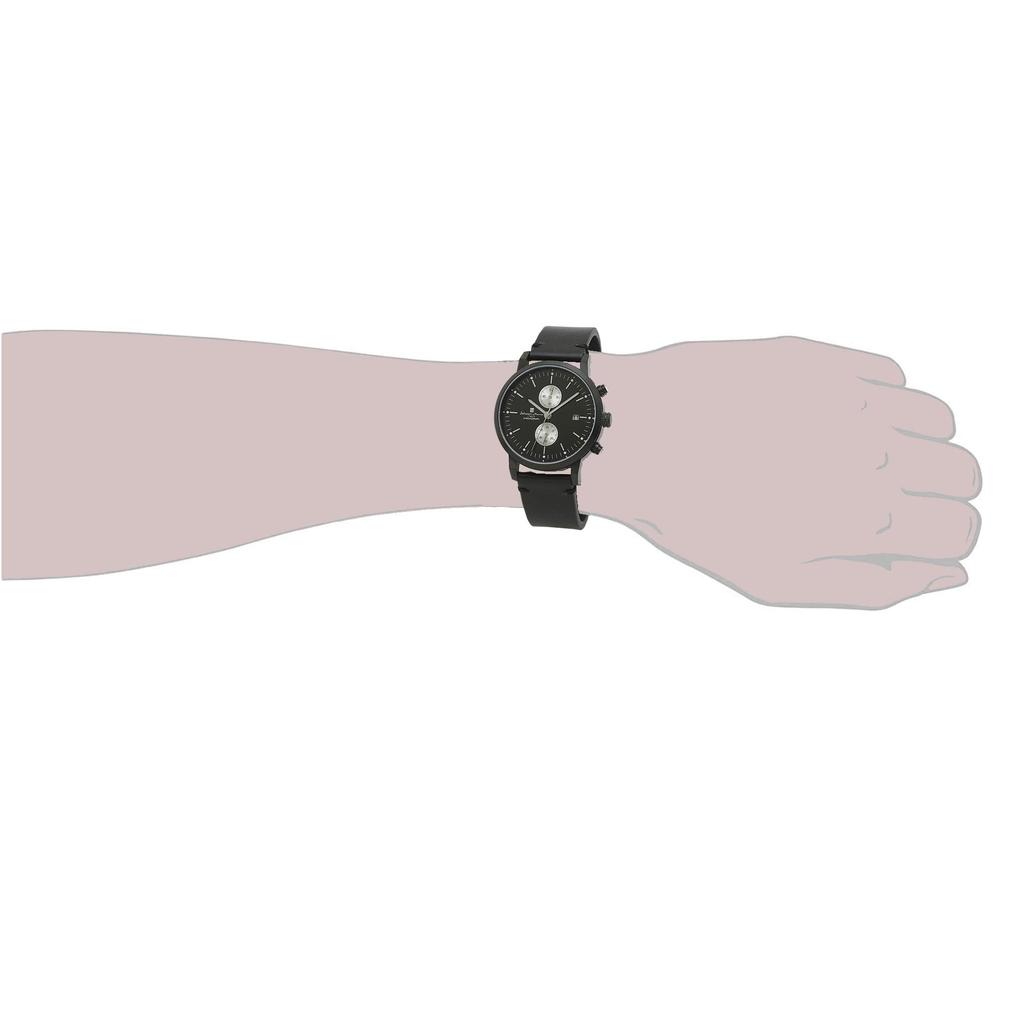 [Salvatore Marra] Chronograph Arm Watch Enkel italiensk merkevare Business Tynn Analog Quartz Herre Unisex nåværende skinnbelte Svart BKBK