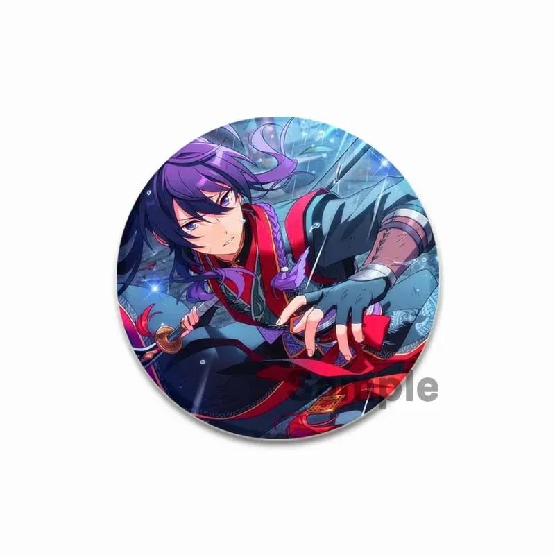 32/44/58MM Tinplate Brooch Ensemble Stars SOUMA KANZAKI Round Pins Cute Cartoon Badge for Backpacks Clothes Accesoory Jewelry