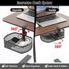 Under Desk Storage Drawer Organizer, Clamp on Under Table Shelf Hanging Desk Mount Tray Attachable Drawer Basket for Home Office Desktop Clutter
