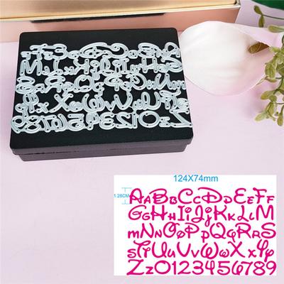 Combination of Uppercase and Lowercase Letters and Numberss Metal Cutting Dies Craft Embossing Scrapbooking Stamps for Card Making Decor