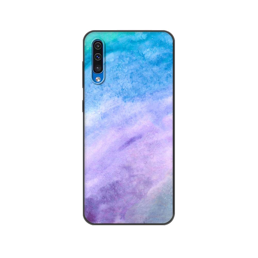 Black tpu Case For Samsung Galaxy A50 50S A30S A10 A01 A11 A21S A31 A41 A51 A71 M21 M30S S10LITE NEW design beautiful watercolor