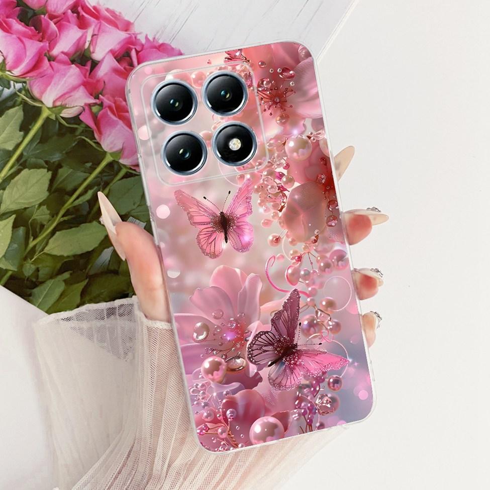 Transparent Casing For Xiaomi 14T Pro Case Cute Cat Luxury Fashion Butterfly Funny Cool Painted Cover 2407FPN8EG
