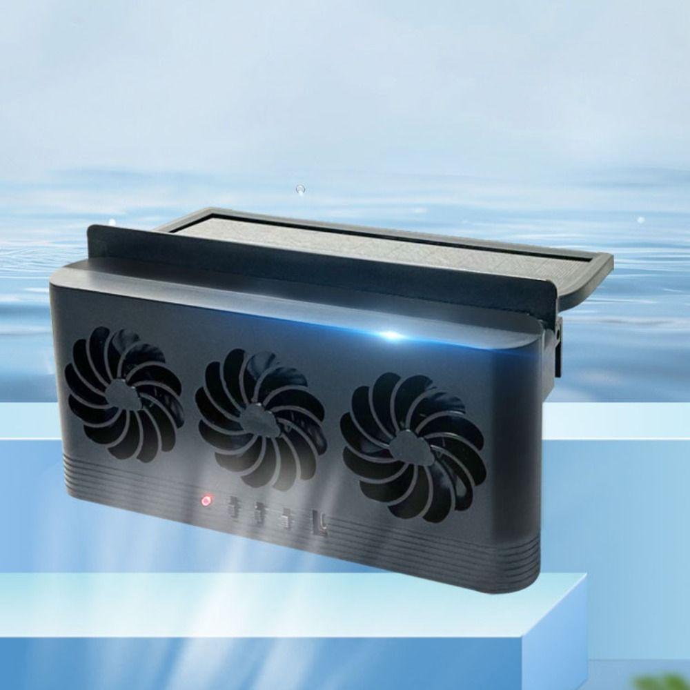 Radiator Solar Car Cooling Fan 3 Head Car Window Fan Portable Car Exhaust Fan  Summer