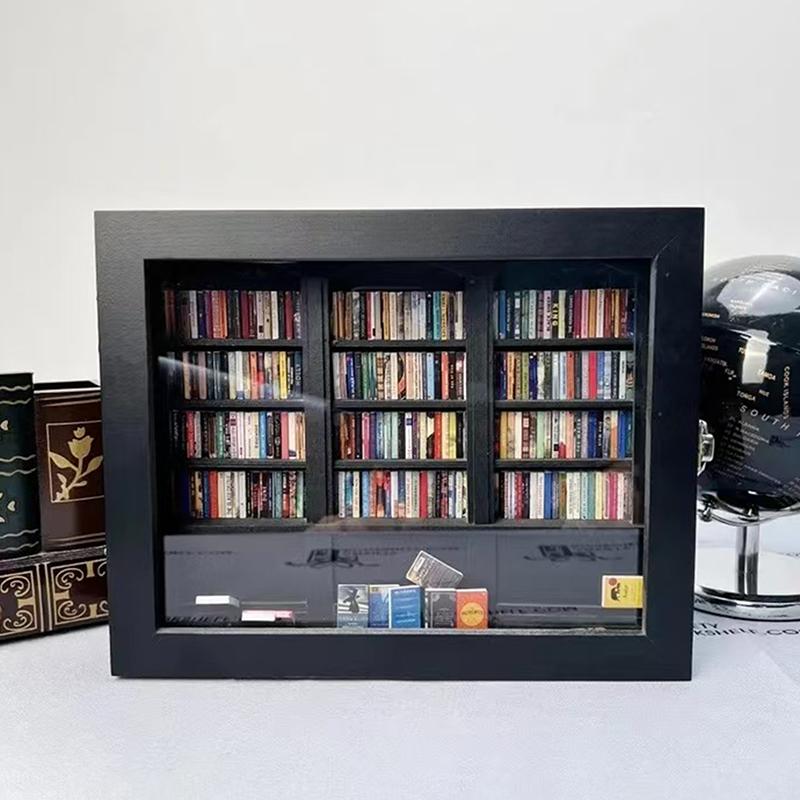 Creative Anti-Anxiety Bookshelf Miniature Book Match Boxes Gift Shake Away Your Anxiety Doll House Decoration Gifts
