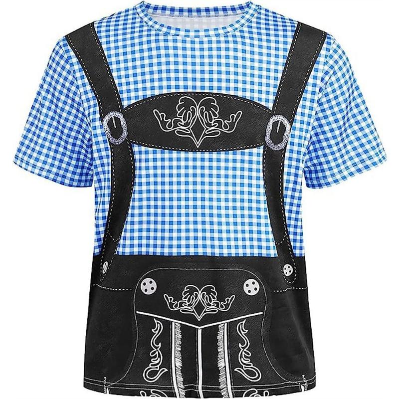 T-shirt da uomo a maniche corte con girocollo e stampa 3D, taglie forti, T-shirt casual estiva