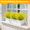 Thanksgiving Fake Flowers for Decoration - 3PCS Artificial Flowers for Outdoors Fake Plants Indoor Plants Fall Decorations for Home Decor Patio