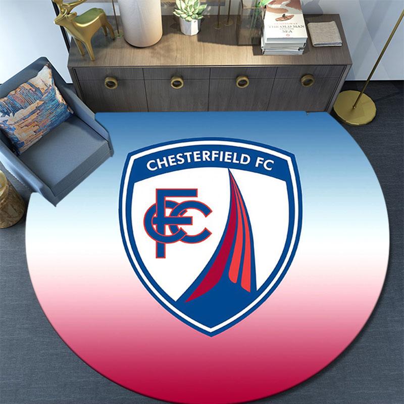 Chesterfield Football Club,Round Area Rug,Carpet Rug for Living Room Bedroom Sofa Playroom Decor,Non-slip Floor Mat