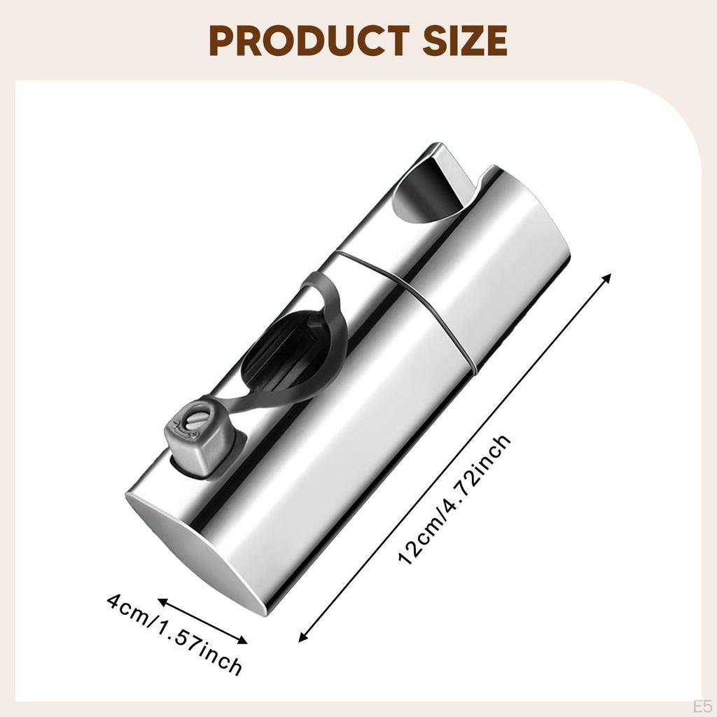 Adjustable Shower Head Holder for Slider Bar with Rotation Feature