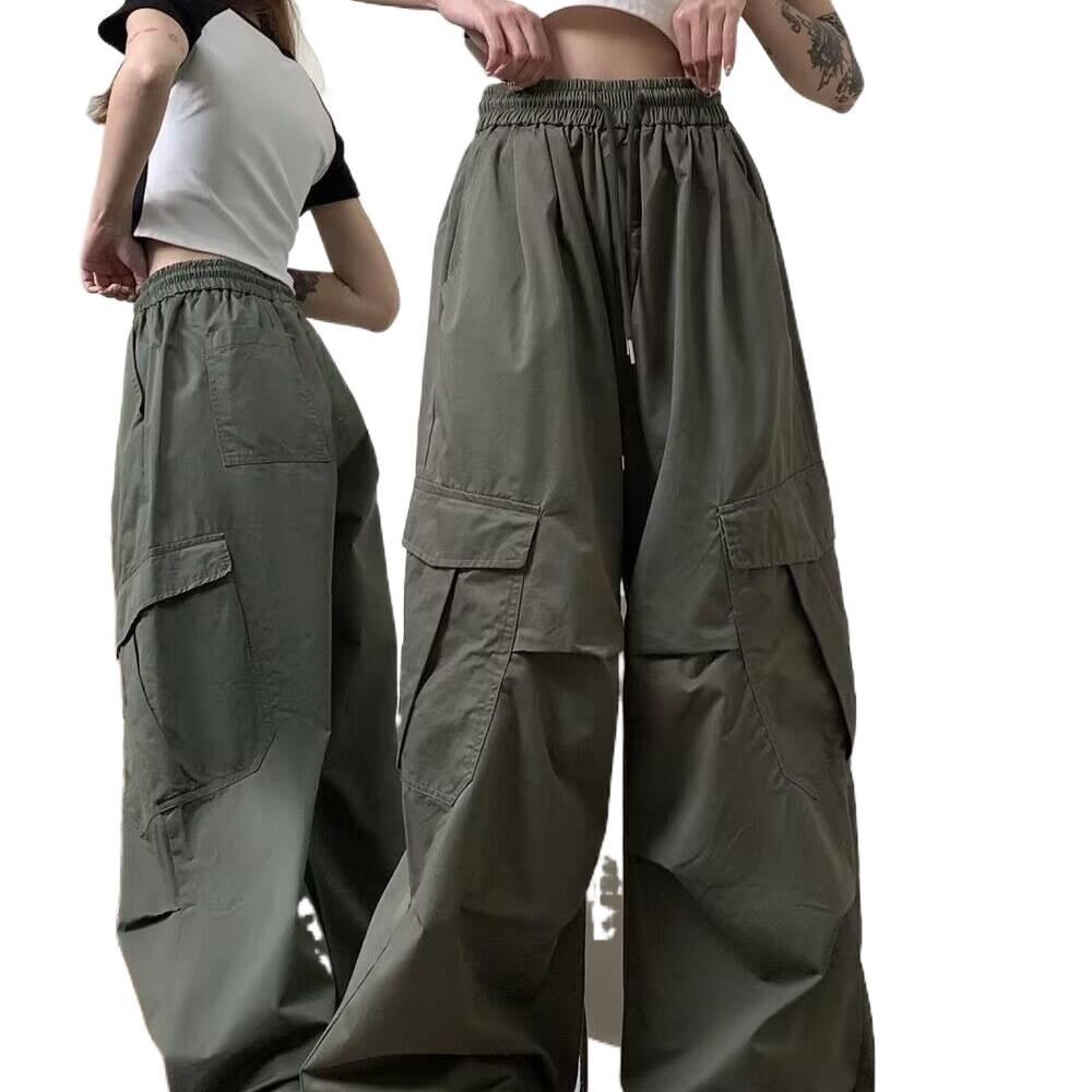 Retro American-Korean Style Wide Leg Casual Work Pants