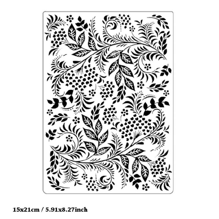 Textured Embossing Folder for Card Making Flower Leaf Pattern Scrapbooking Templates for Journal Photo Album Decoration