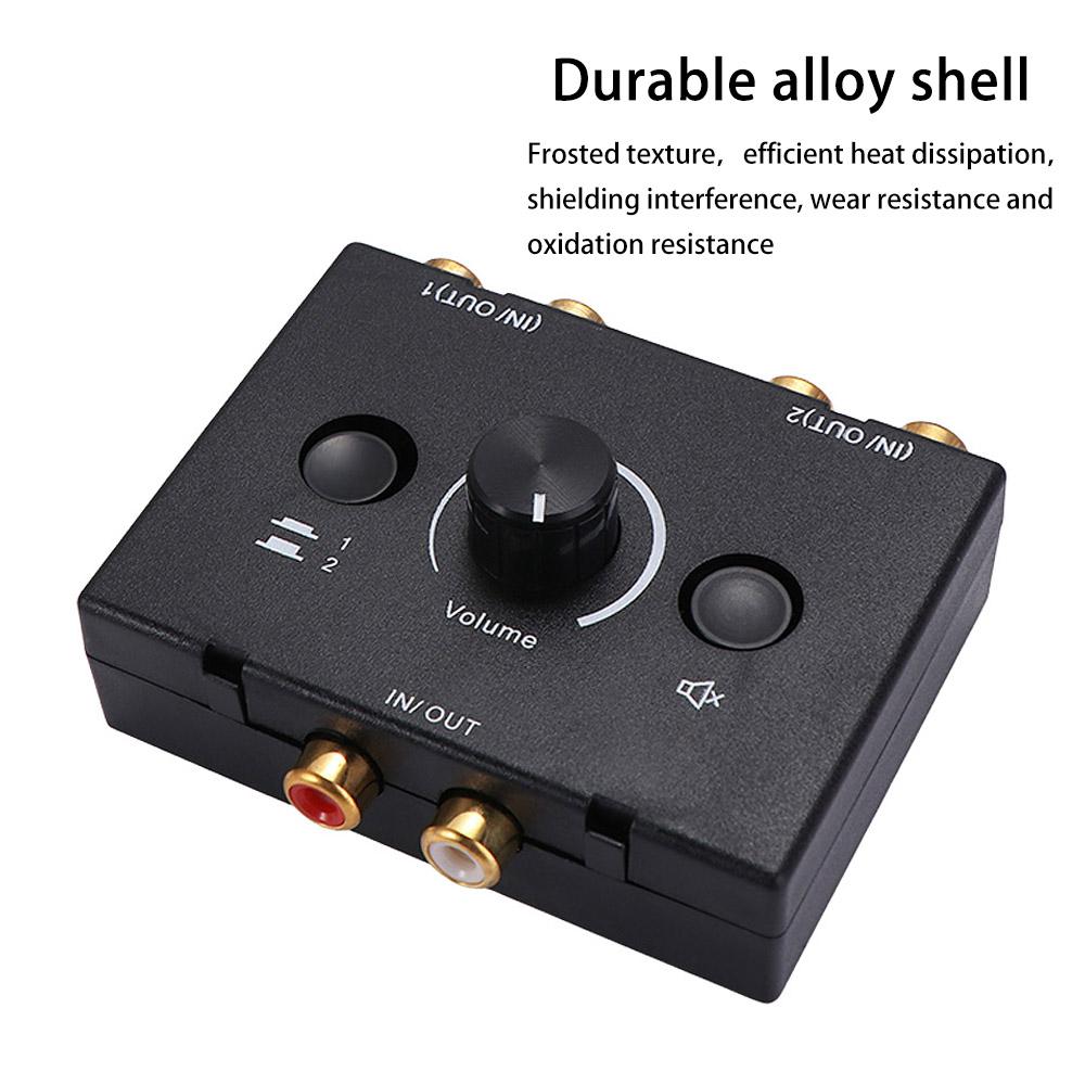 Splitter Audio Splitter Stereo Audio Decoder Amplifier 2 In 1 Out Audio Switcher Home