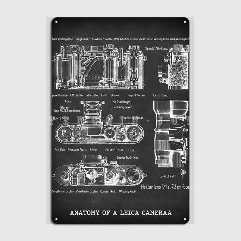 Anatomy Of A Leica Camera 1989 Old Camera Part Patent Drawing Metal Plaque Club Party Plaques Living Room Create Tin Sign Poster