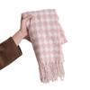 Winter 2025 New Oval Plaid Scarf Female Student Thickened Imitation Cashmere Literary Warm Cloak Scarf