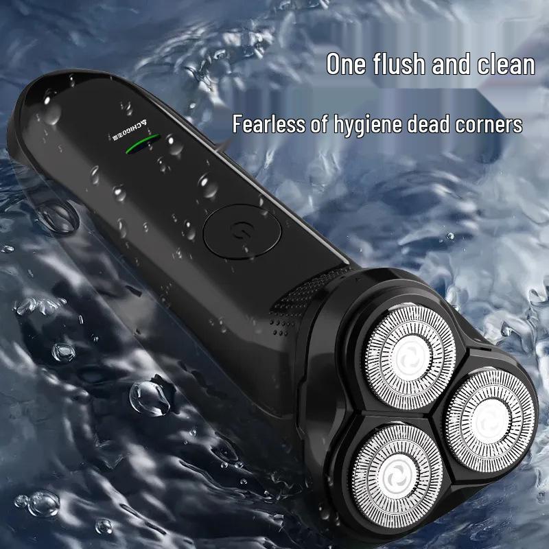 Chigo Men's Rechargeable Electric Shaver: Silent, Long-Lasting, Three-Head Design