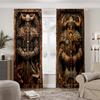 Viking Warrior Print Curtains Bedroom Living Room Home Decor Holiday Windows Curtain Set Of 2 Made Polyester With Rod Pocket Washable Great Ready