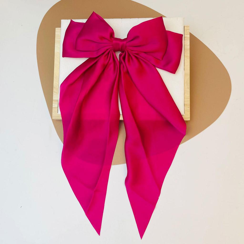 Exclusive Red Bow Hair Clip – Elegant Temperament Spring Style Accessory