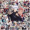 50/80/100pcs Vintage Jujutsu Kaisen Anime Stickers for Kid Toy DIY Laptop Skateboard Car Kawaii Cartoon Decoration Sticker Decal