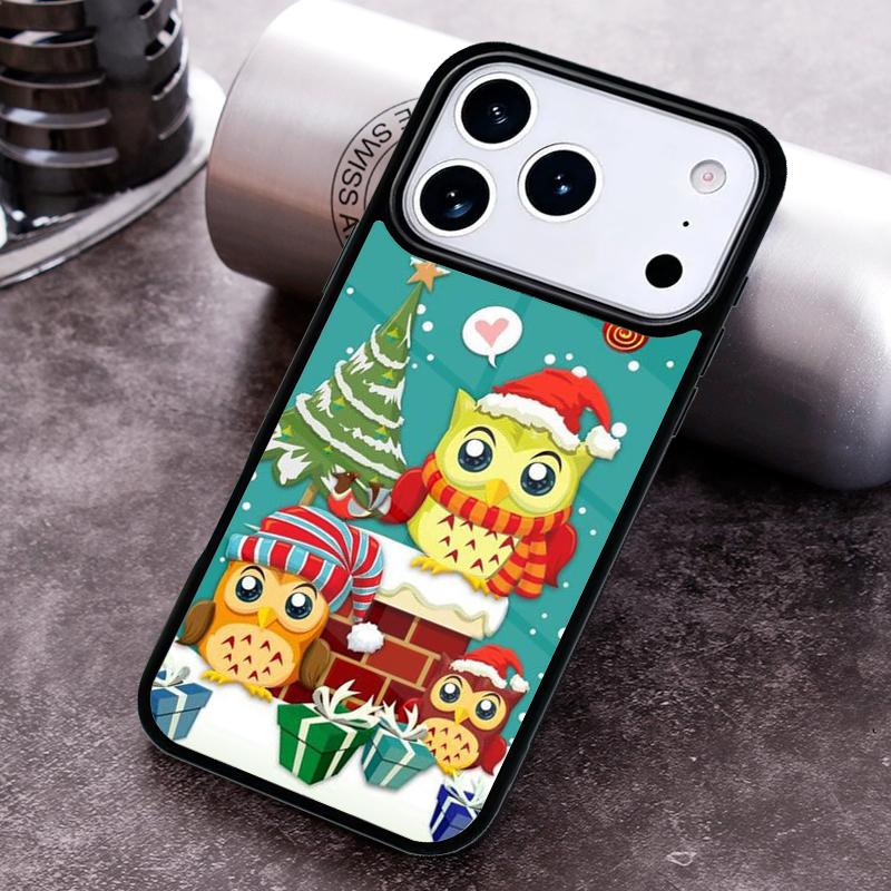Christmas Owl soft Phone Case For iPhone 17 16 15 14 13 12 11 Pro Max Plus 17Air Soft Silicone Cover