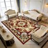 Alfombra de Sala de Estar con Flores Europeas de Lujo Área Grande Antideslizante Alfombras Suaves Decoración Dormitorio Fácil de Limpiar Felpa Corta Felpudo de Suelo