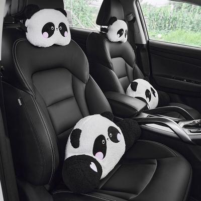 Plush Panda Auto Waist Support Cushion Panda Panda Car Headrest Interior Accessories