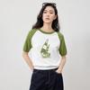 Chuyu Women's Sailboat Jacquard Short-Sleeve Knit Top