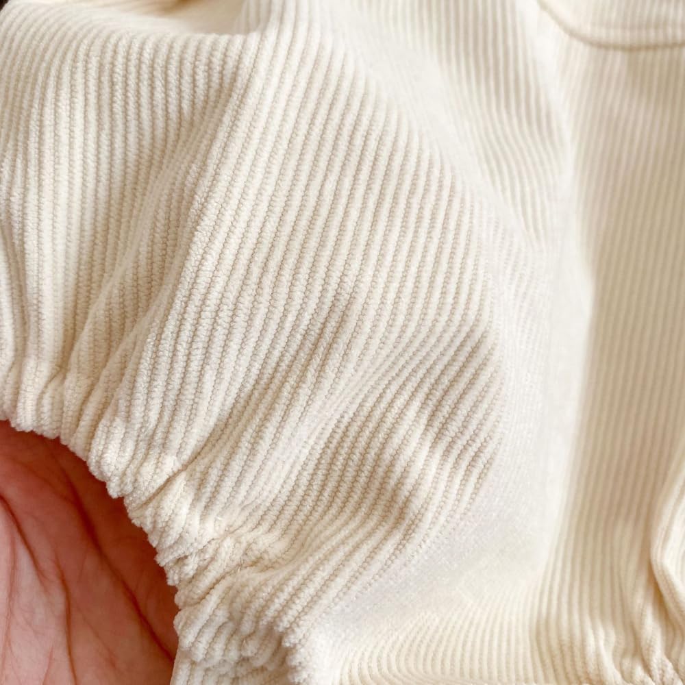 Baby koi Baby Clothes Overalls Tops Spring Autumn Clothes Bodysuit Girls Onesie Long Sleeve Shirt Top and Bottom Set Baby Birthday Gift Border Coffee