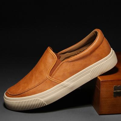 Scarpe Casual in Pelle Basse Slip-on Mocassini da Uomo Moda Cuciture Scarpe Piatte da Uomo Scarpe da Passeggio all'Aperto 2024 Nuove Scarpe Sportive Traspiranti