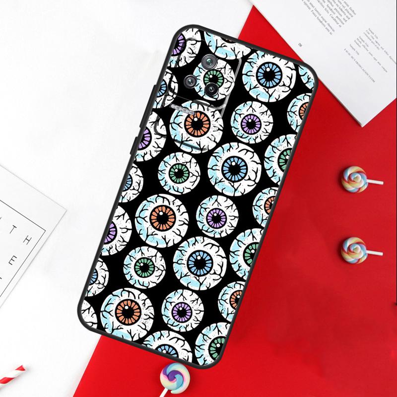 Crazy Eyeball Pattern Cover For Xiaomi 14 Ultra 15 13 11T 12T 13T 14T Pro POCO X7 Pro X3 X5 X6 M6 F5 F6 Pro Case