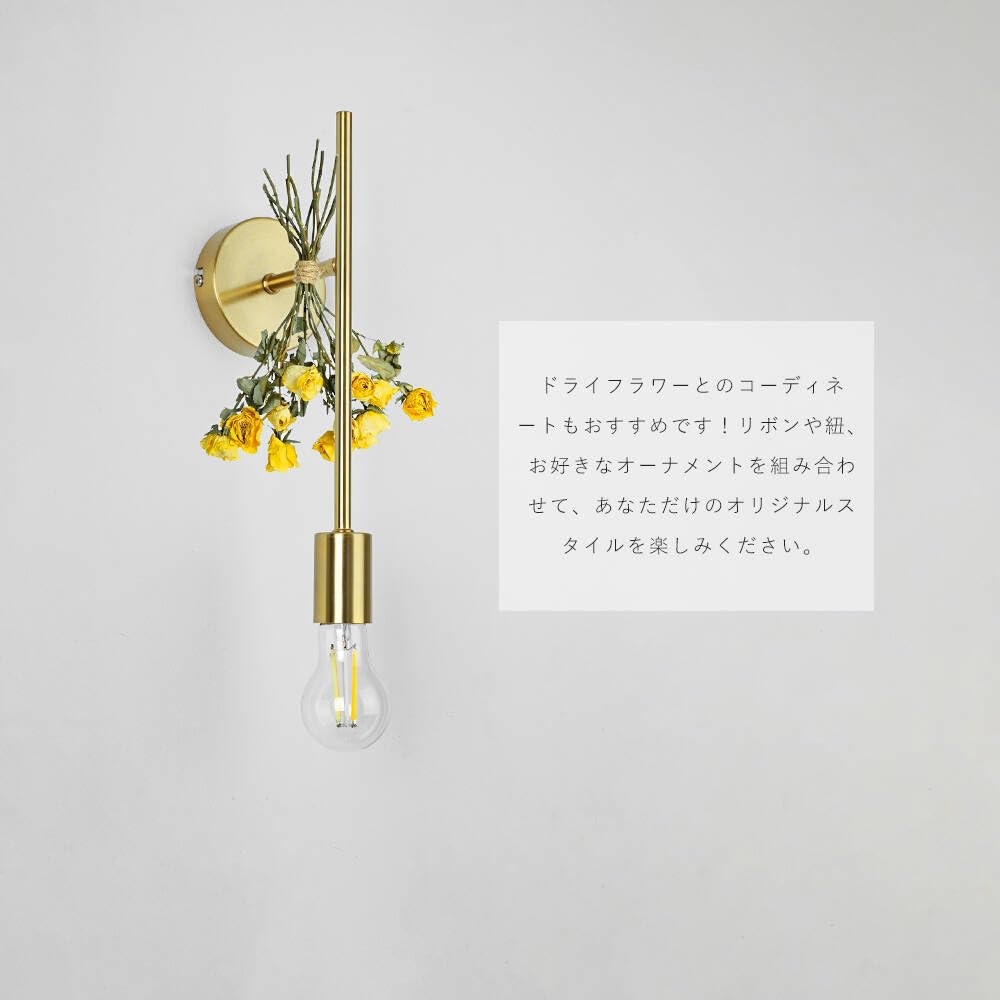 Kyodo Lighting E26 Short Wall Light, Gold (GT-WL002Q), Porch Light, LED Compatible, Retro Wall Lamp, Showa Retro, Industrial, Japanese, Antique